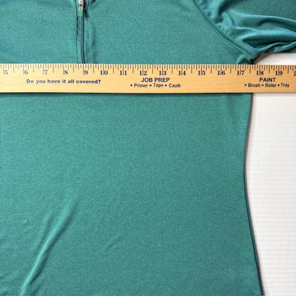 Golf Shirt 18 Birdies Women's Green 1/4 Zip Pullover Tennis Pickleball Top Sz M - Picture 7 of 10